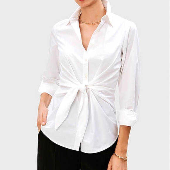 Calvin Klein Tops - NWT Calvin Klein Tie Front Blouse - Medium